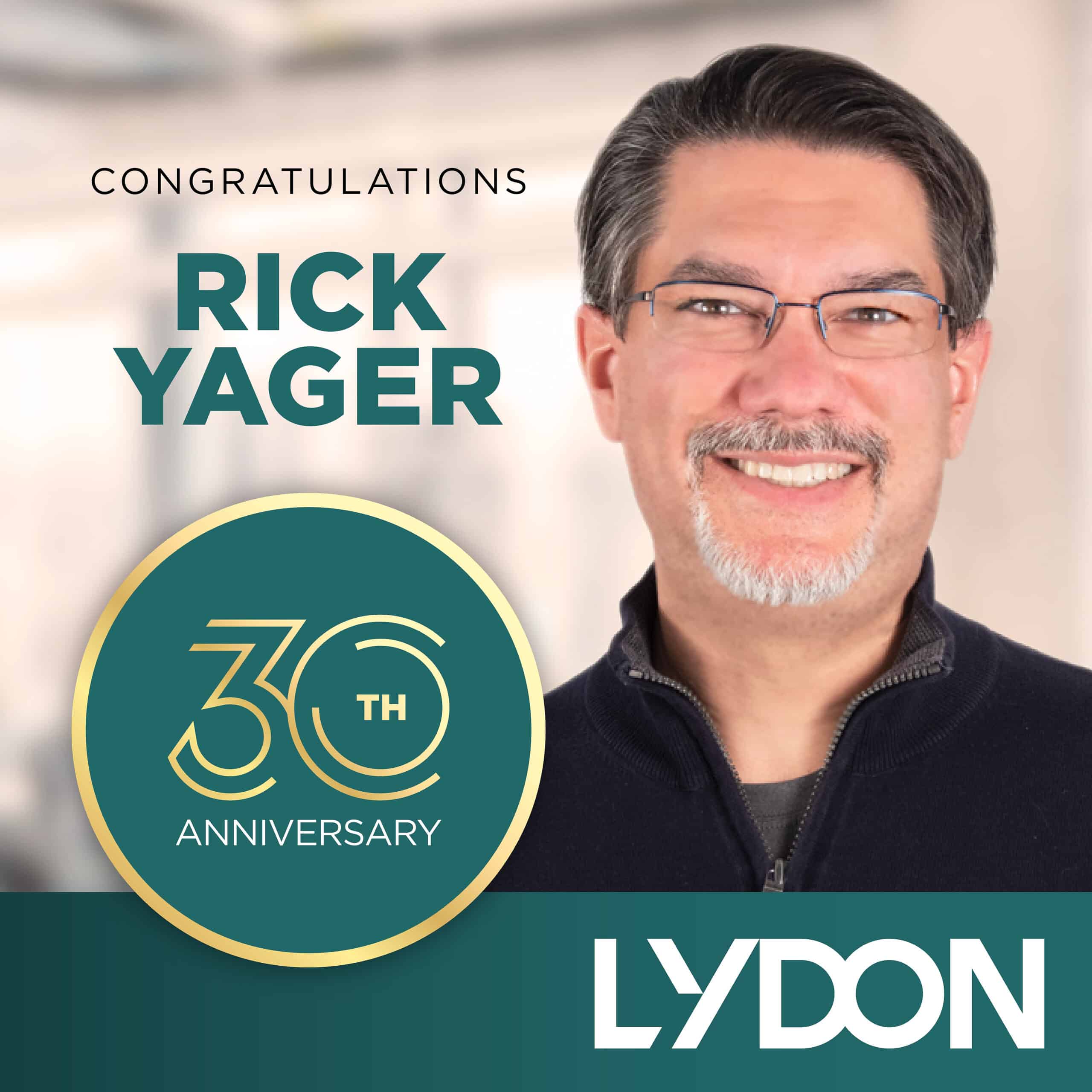 Congratulations Rick Yager—30th Anniversary