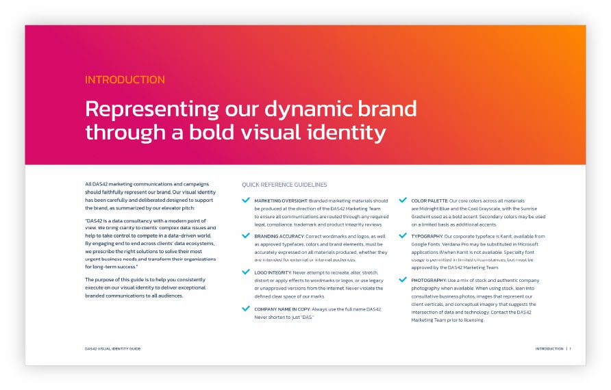DAS42 visual identity guide image