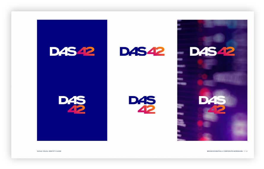 DAS42 visual identity guide image